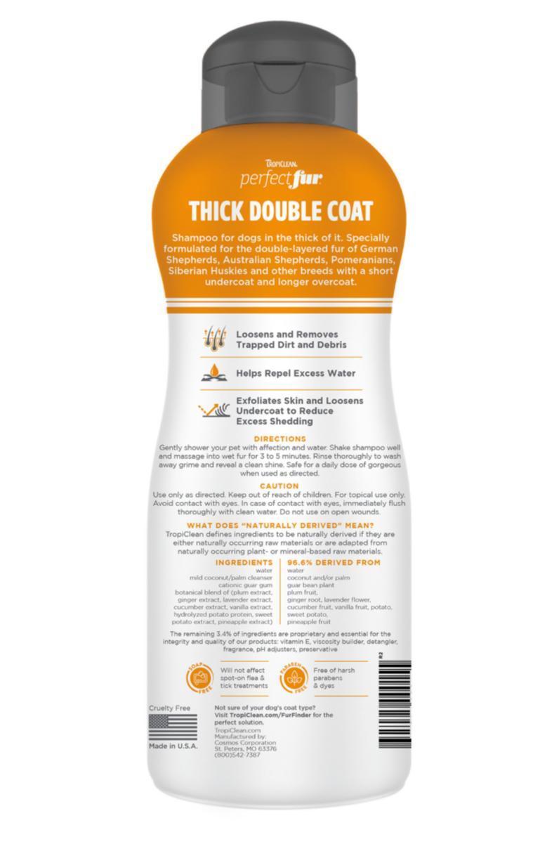 TropiClean Thick Double Coat Shampoo