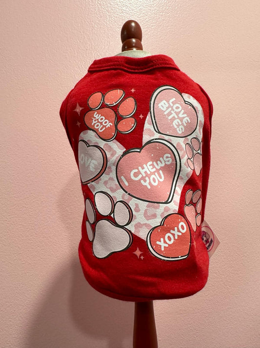 Love Shirt Red Paws